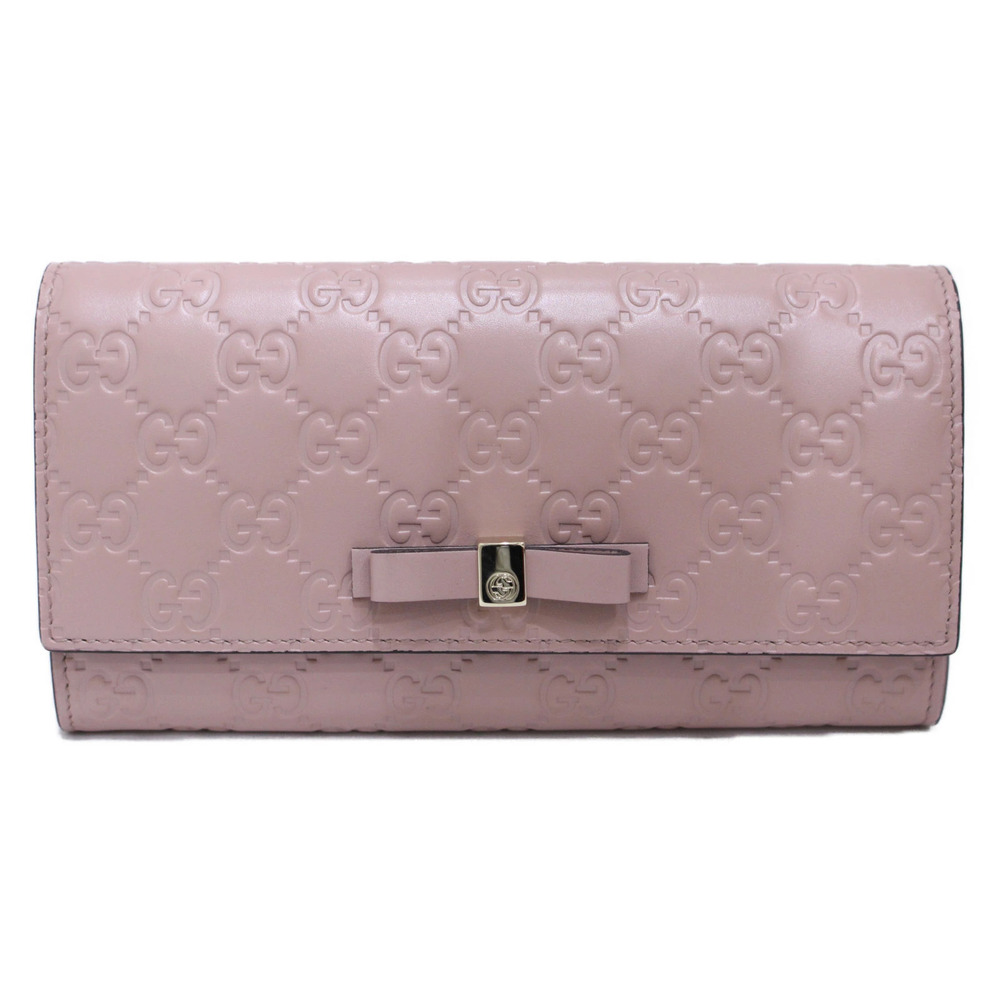GUCCI Guccissima Rion Long Wallet Continental Pink